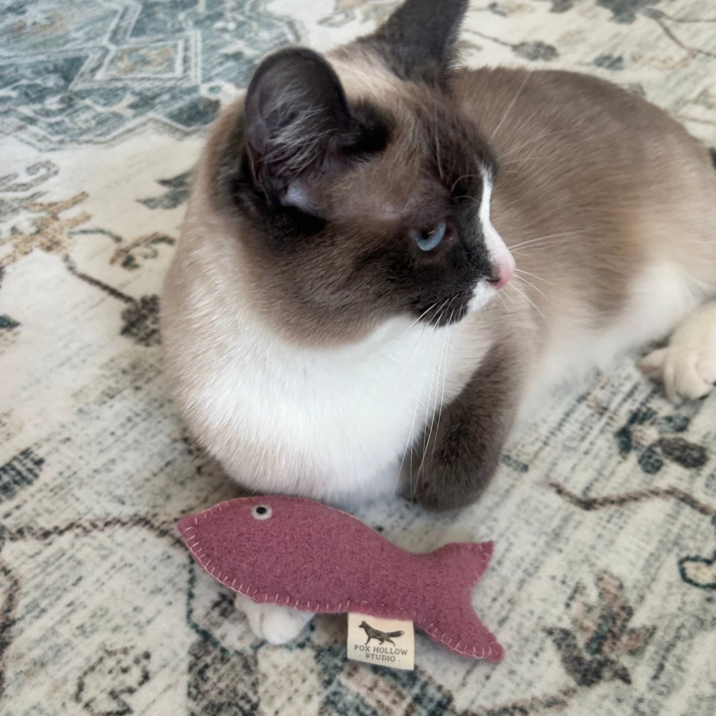 Handmade Wool Catnip Fish Toy – Natural Eco-Friendly Cat Toy