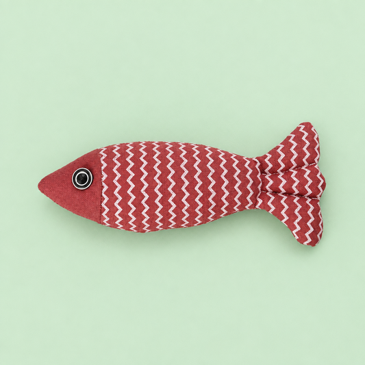 Soft cotton fish kicker toy for cats