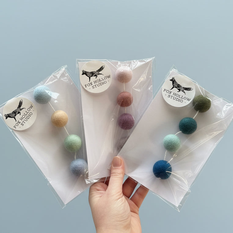 Colourful wool ball cat teaser stick attachments