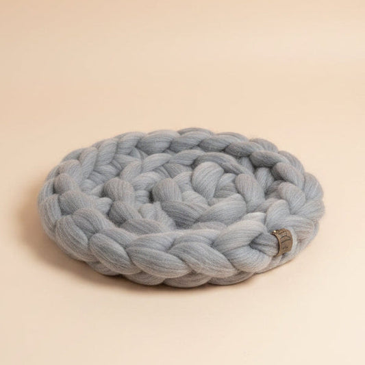 Handmade Merino Wool Cat Mat – Chunky Knit Pet Pad