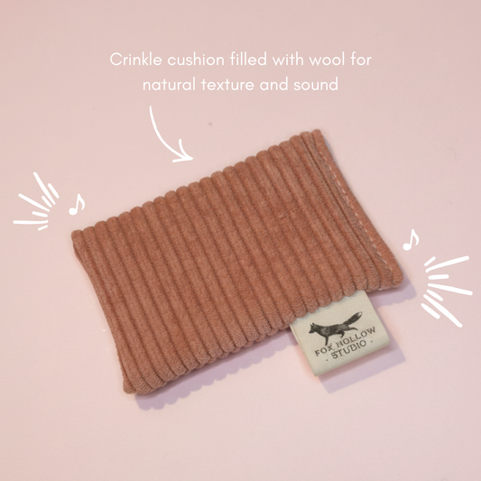 Handmade Corduroy Catnip Crinkle Cushion for Cats